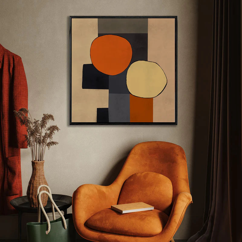 Mid-century abstract canvas