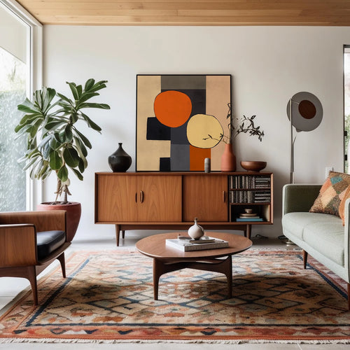 Mid-century abstract canvas